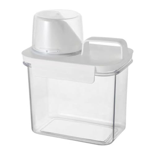 気密洗濯洗剤ディスペンサー - 洗剤収納ボックス | 防湿 洗濯洗剤ボトル | 香りブースター容器 | 柔軟剤用透明洗剤容器