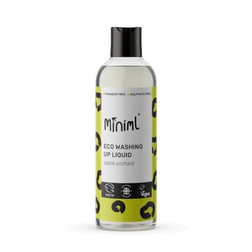 Miniml Eco Washing Up Liquid 500ml - Apple Orchard Scented Non Bio & Skin Sensitive Friendly Dish Wash Cleaner that's Plant Based Vegan & Cruelty Free - Natural Cleaning Products (50 Washes)