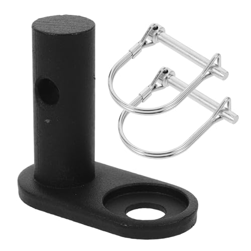 Kisangel Juego de Gancho de Cochecito Bicicletas Remolque de Bicicleta Infantil Adaptador de Enganche para Remolque de Bicicleta Cabeza de Dibujo Acero Black