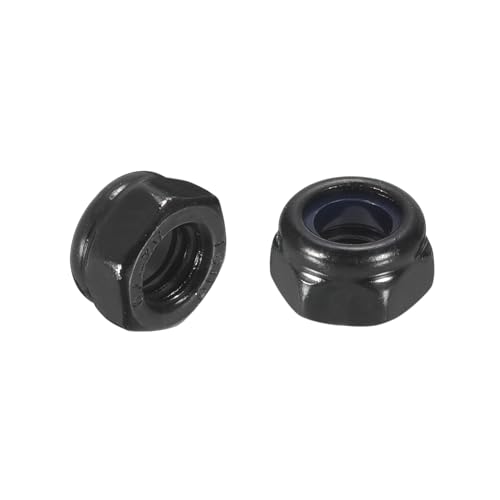 QUARKZMAN 20 Stück Gegenmuttern M5 x 0,8 Nylon-Einsatz-Hexagon-Schraubmuttern 304 Edelstahl Selbstsichernde Nylon-Einsatz-Stopmuttern Für Industrie-Bau-Befestigungselemente Schwarz&Blau