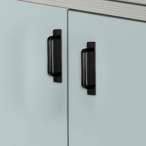 Image of Adhesive Cabinet Handles, Self-Stick Instant Cabinet Handles Alloy No Drilling Push Pull Handles Helper for Kitchen Cabinet Drawer Window Sliding Closet (Plastic Big, 4 Pcs)