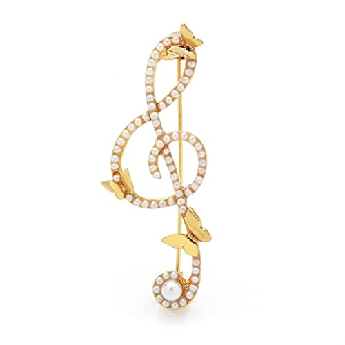Broche papillon et perle de culture de fantaisie pour manteau de dame WXKAGF