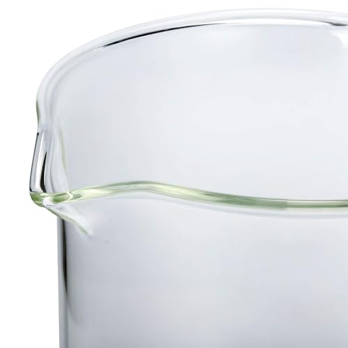 Image of High Borosilicate Glass Measuring Cup-V-Shaped Spout,Glass Measuring Beaker for Kitchen or Restaurant, Easy to Read, 2000 ML (64 Oz, 8Cup)