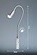 Fischer & Honsel | Bettleuchte Flex, Sten | mit Gestensteuerung dimmbar | 1x LED 5 Watt, 3000 Kelvin, 420 Lumen | EEK: G | 30702, Silber