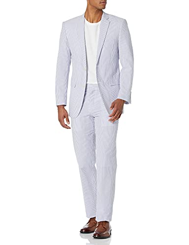 U.S. Polo Assn. mens U.s. Polo Assn. Men's Cotton business suit pants sets, Blue/White, 40 Regular US