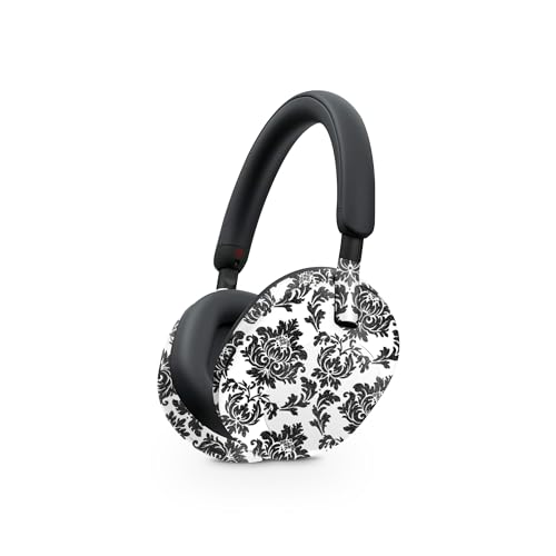 Image of MightySkins Glossy Glitter Skin Compatible with Sony WH-1000XM5 Headphones - Vintage Damask | Protective, Durable High-Gloss Glitter Finish | Easy to Apply