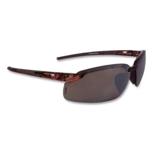 Radians 29117 Crossfire ES5 Safety Glass with Brown Frame, Standard, HD Brown Mirror (Pack of 12)