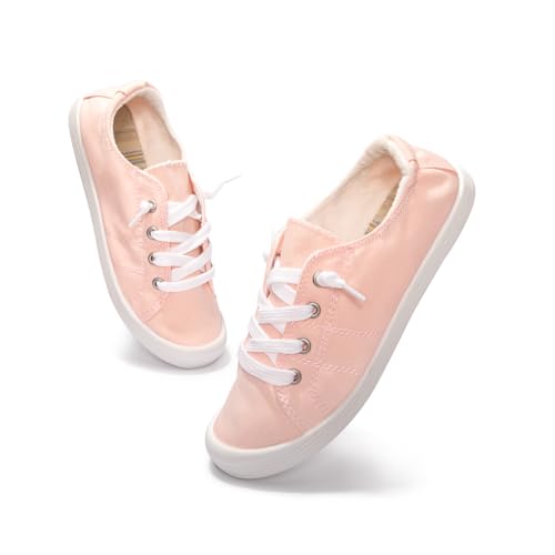 Image of Womens Slip On Shoes, Canvas Low Top Sneakers, Casual Classic Flat Shoes | Comfort Fashion Sneaker with Non Slip Rubber Outsole, Lightweight Tennis Shoes for Walking, Shopping, Picnic, Travel