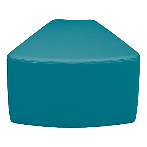 Image of Sprogs 12 inch H Structured Wedge Stool -Flexible Modular Collaborative Soft Seating for Office, Home, Lounge and School Classrooms with Durable Frame -Teal