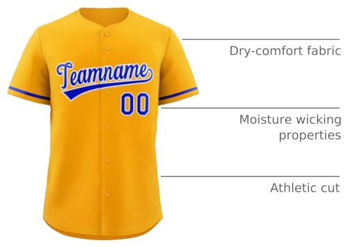 Camisa personalizada de béisbol para adultos con botones, nombre y número bordados o impresos miniatura 4