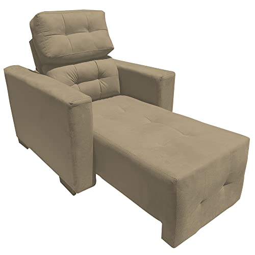 Sofá Poltrona 1 lugar Retrátil e Reclinável Veneza Capuccino