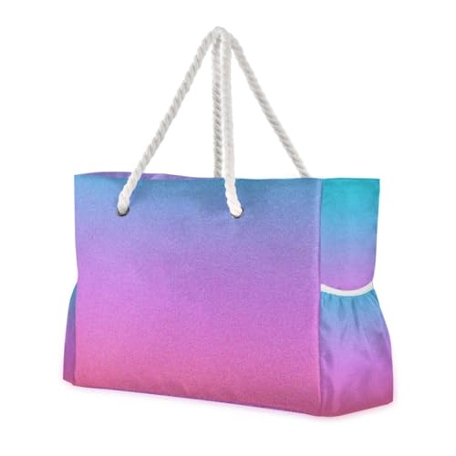 Neon (loanword) Waterproof big beach bag with zipper large work tote bags for women for Travel Gym Vacation
