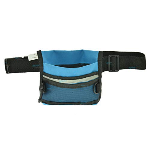 YNR® Pet Treat Pouch | Cat Dog Training Snack Bag | Storage Holder Dispenser | Snacks Toys Balls | Adjustable Belt (Light Blue)