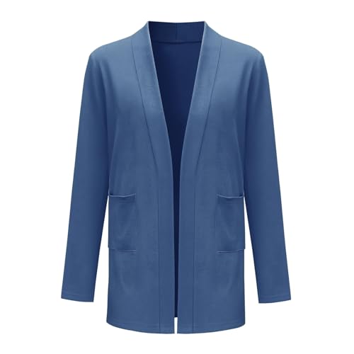 Toddler Girls Knit Cardigan Long Sleeve Open Front Lightweight Jacket Fall Solid Casual Loose Coat with Pocket