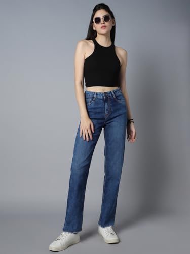 Image of HIGH Star Women's Straight Fit Mid Rise Jeans