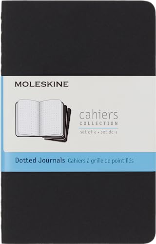 Moleskine Cahier Journal Soft Cover Large (5 x 8.25) Ruled/Lined Black 80 Pages (Set of 3)