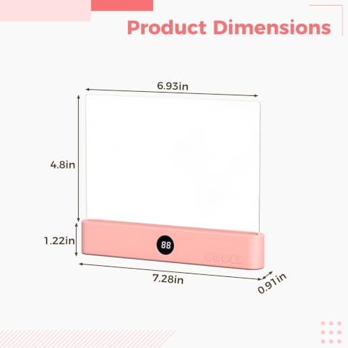 Lámpara de lectura plana LED recargable con panel regulable y batería de 1200 mAh 5
