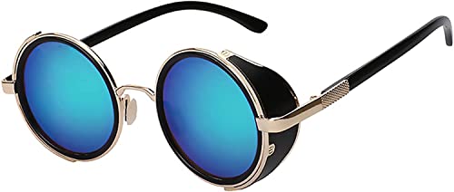 Image of OWL Steampunk Vintage Retro Round Circle Gothic Hippie Colored Plastic Frame Sunglasses Colored Lens