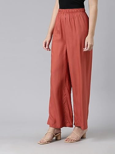 Image of Fancy Star Women Super-Combed Cotton and Rayon Solid Full Length Regular Palazzo