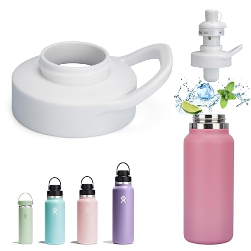 YOUSHARES Tumbler Adapter Compatible with Hydro Flask Wide Mouth 20/32/40/64 Oz Bottles, Leak-Proof Cirkul Flavor Cartridge Converter for Fruit Punch, Berry & Lemon Lime Flavors