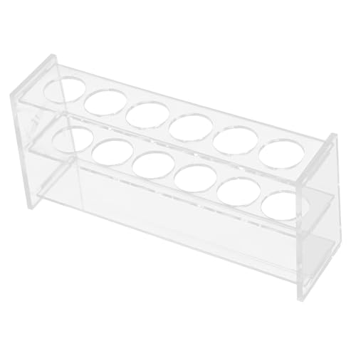 Ciieeo Test Tube Holder Stand 6 Slot Acrylic Rack Compact Lightweight for Easy Storage Transport