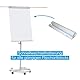 FRANKEN Flipchart, Beschreibbar, Magnetisch, Mobil, Mit Rollen und 2 Seitenarmen, Whiteboard mit Ständer, Papierhalterung und Stifteablage, 68 x 105 cm, ECO Mobil, F2400/N