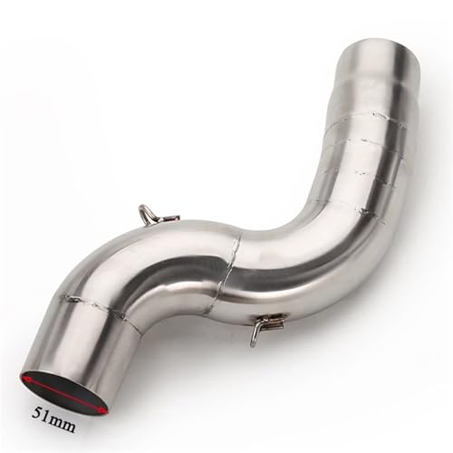 Tuyau d'échappement 51mm pour Kawasaki Ninja ZX6R ZX636 2004-2008