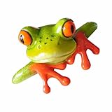 Ornements de grenouilles de jardin : fabriquées à partir d'un matériau en résine de qualité avec un processus artisanal raffiné, ces grenouilles 3d sont durables et non toxiques et resteront neuves pour les années à venir.