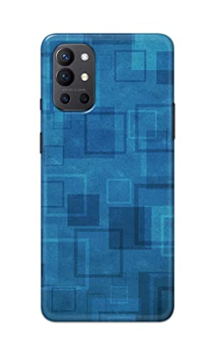 Image of Printed Hard Back Cover Case for OnePlus 9R 5G Back Cover (Plain Azure Blue) -702