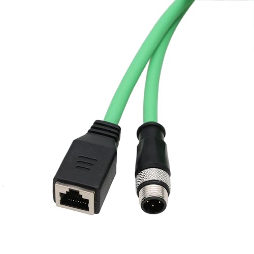 Cable adaptador Ethernet Cat5e M12 4 pines 2 m miniatura 4