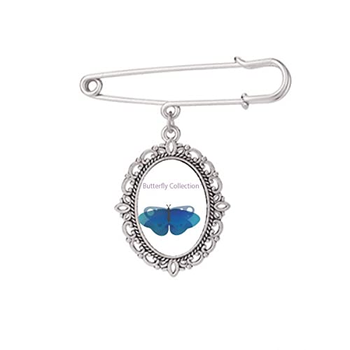 Broche Blue Collection pour robe et chemise taille M accessoire élégant