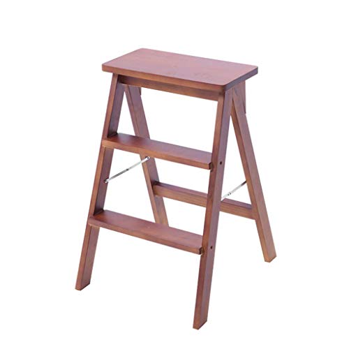 Tabouret échelle en bois robuste double usage 150 kg pour dressing et bibliothèque - 2
