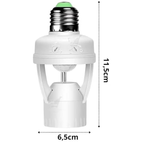 Lâmpada LED com Sensor de Movimento, Soquete E27, Branco