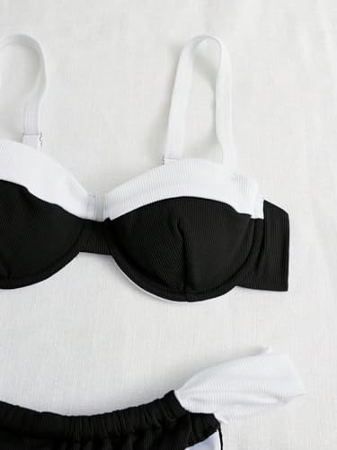 SOLY HUX Women's Color Block Underwire Bikini Sets Bathing Suits Two Piece Swimsuits3