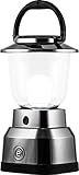 Enbrighten Brushed Nickel LED Camping Lantern, Battery Powered, 550 Lumens, 280 Hour Runtime, Carabiner Handle, Hiking Gear, Emergency Light, Blackout, Storm, Hurricane, 14210