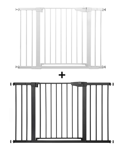 Image of Cumbor 46-Inch Auto Close Extra Tall and Wide Child Gate & Cumbor 51.5-Inch Baby Gate Extra Wide