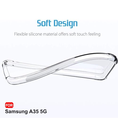 Image of TheGiftKart Transparent Crystal Clear Back Cover Case for Samsung Galaxy A35 5G | Shockproof Soft TPU Case | Cushioned Edges for Ultimate Protection Back Cover Case (TPU, Transparent)