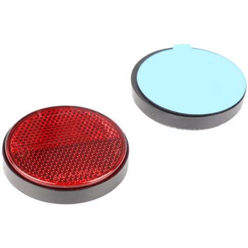 LatoYard Runder Reflektor für Anhänger, LKW und Feuerwehrfahrzeuge, E9-Zertifiziert, 59,5 mm, mit hoher Reflektivität, witterungsbeständig, Montageoptionen: Klebe- oder Schraubbefestigung