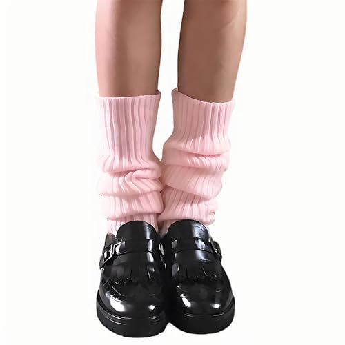 Image of Womens And Girls Kawaii Leg Warmers 80s Harajuku Lolita Japanese Legwarmers Ankle Socks Knit Stockings Boot Socks