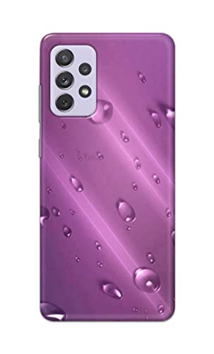 Image of PRINTFIDAA Water Bubbles in Lilac Background Printed Designer Hard Back Case Cover for Samsung Galaxy A72 -(UO) MVN1005