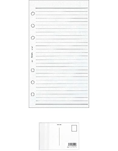 日本能率協会 バイブルサイズ407 ケイページ(ホワイト) システム手帳リフィル バインデックス 【× 2 パック 】 + 画材屋ドットコム ポストカードA