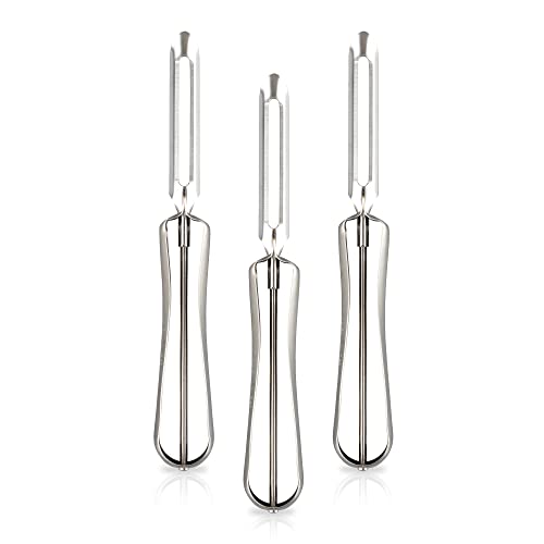 Linden Sweden Original Jonas Vegetable Peeler Made In Sweden | Great for Apples, Carrots and Potatoes | Ergonomic Handle for Safety and Control | Dishwasher Safe | Stainless Steel Construction 3 Pack