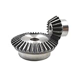 LYMFE Industrial helical Gear 1.5M 1:2 Bevel Gear 15T 16T 18T 20/30/32/36/40 Teeth Straight Bevel Gears 90 Degrees Drive (Size : 18T-36T)