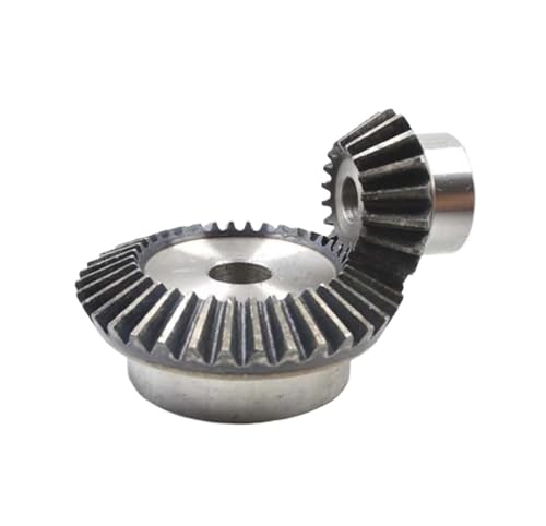 Bevel Gear Pinion Hardware Mechanical 1.5M 1:2 Bevel Gear 15T 16T 18T 20/30/32/36/40 Teeth Straight Bevel Gears 90 Degrees Drive(15T-30T)