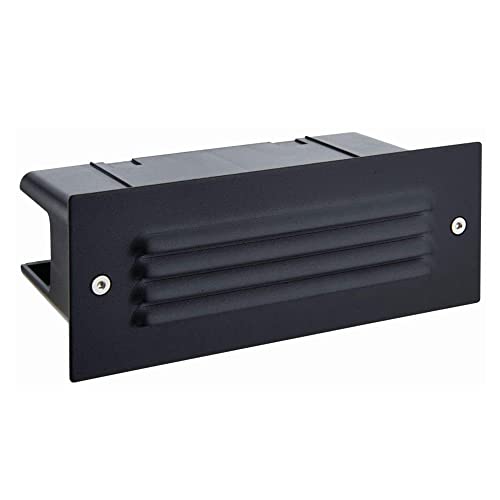 National Lighting Brick Lights Outdoor - LED Louvre Brick Light Recessed - Outdoor Garden Pathway - IP44 Rated - Integrated Lamp Cool White 4000K 50 Lumens