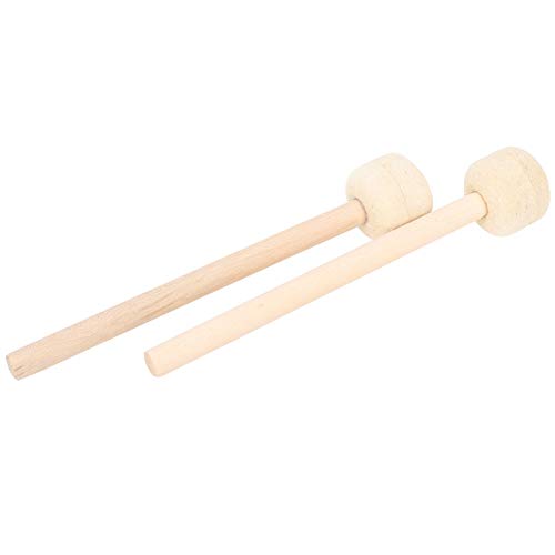 Tamburo Legno Martello, Tamburo Martello Di Lana, 2 Pezzi Di Lana Bastone Mazze Martello Manico In Legno Accessori Per Strumenti A Percussione Per Percussioni Marching Band