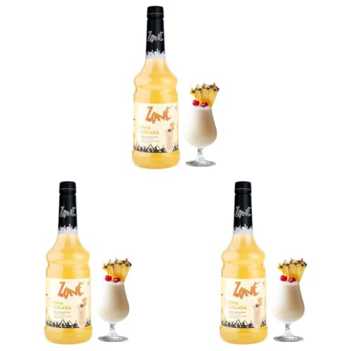 Image of Zone Pina Colada Flavoured syrup 1000ml | Exotic Coconut Pineapple Syrup & Drink Mixer for Cocktails, Mocktails, Smoothies, Milkshakes, Iced Coffees & Tropical Beverages | More Servings, Perfect For Cafe Restaurants & Professional Use |