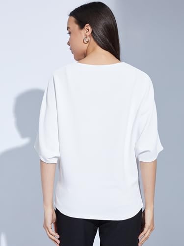 Image of Selvia Women's Textured Lycra Solid Top