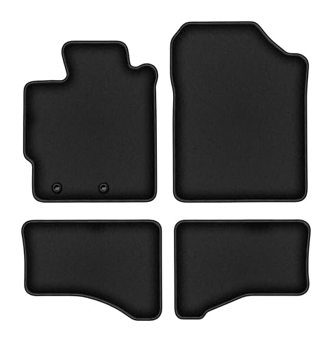 Tapis de voiture Toyota Yaris IV Hybrid anti-glissement - Tapis de sol velours noir ajusté
