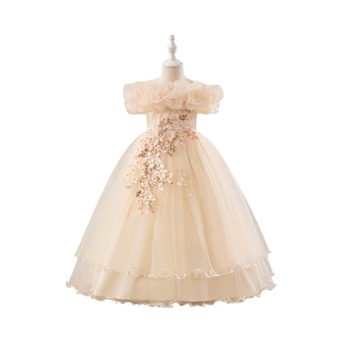 Générique Robe Bal de Promo Carnaval Petite Bapteme Demoiselle Bal Paillette Mariage Chic Fleurie Femme Ans Enfant Déguisements pour Cérémonie Bebe...